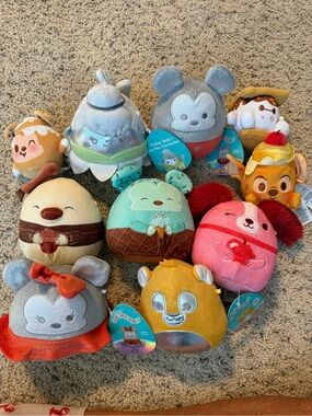 Disney Squishmallows Plush Lot - Disney 100